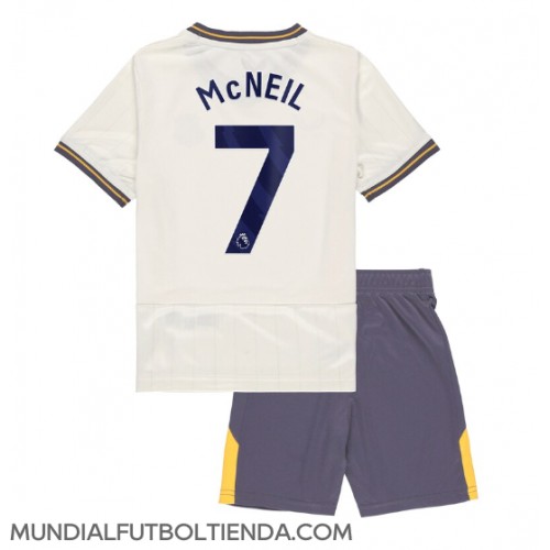 Camiseta Everton Dwight McNeil #7 Tercera Equipación Replica 2024-25 para niños mangas cortas (+ Pantalones cortos)